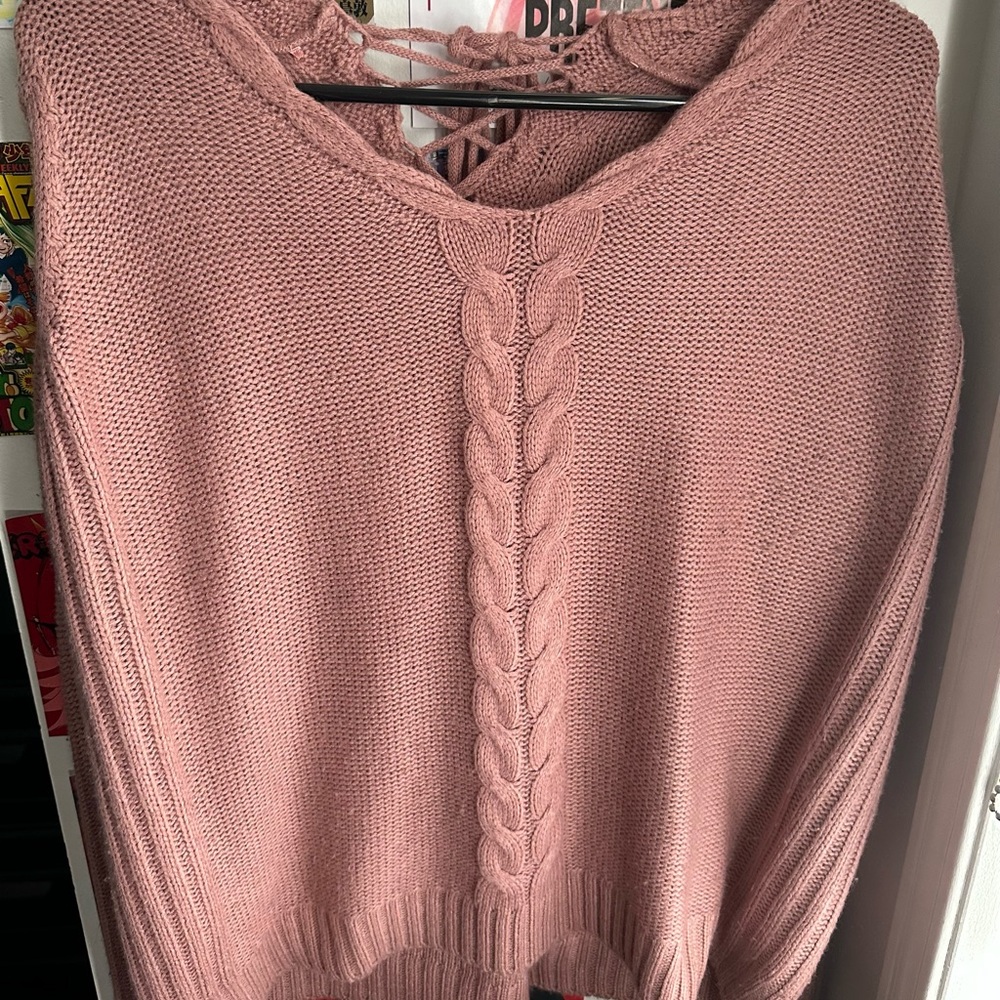Pink oversized sweater🩶